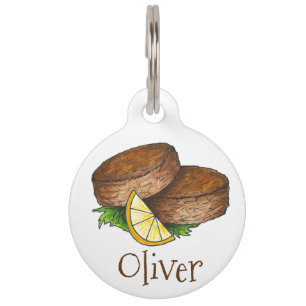 Maryland Crab Cake Crabcakes Crab Foodie Dog Label Huisdierpenning