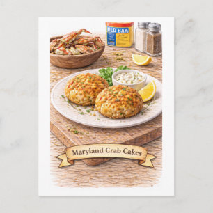 Maryland Crab Cakes (Amerikaanse Eetserie) Briefkaart