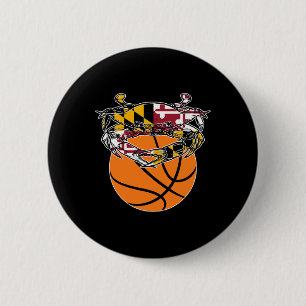 Maryland Crab State Pride Flag Gift - Bysketbyll A Ronde Button 5,7 Cm