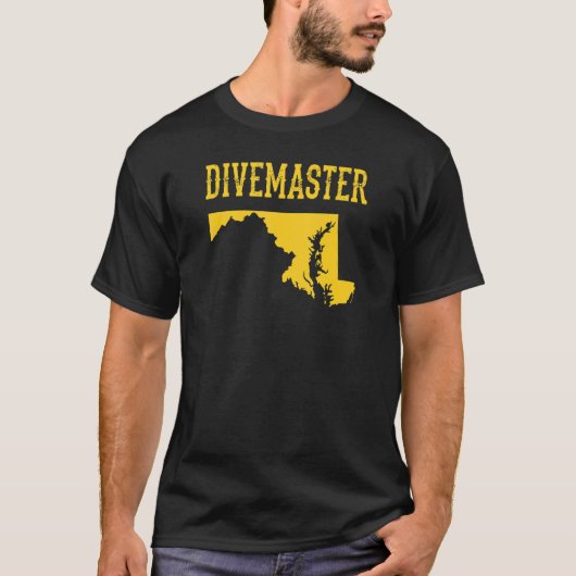 Maryland Divemaster Scuba Diving Instructor Dive F T-shirt (Voorkant)