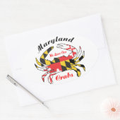 Maryland drapeau bleu crabe autocollant autocollan (Enveloppe)