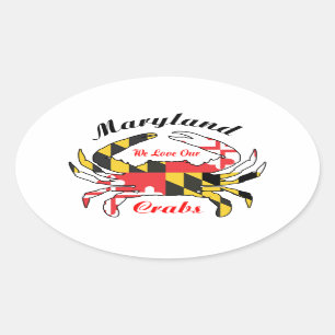 Maryland drapeau bleu crabe autocollant autocollan