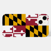 Maryland Drapeau Mate iPhone 14 Coque (Verso (horizontal))
