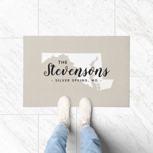 Maryland Family Monogram State Doormat Deurmat (Binnen)