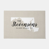 Maryland Family Monogram State Doormat Deurmat (Voorkant)