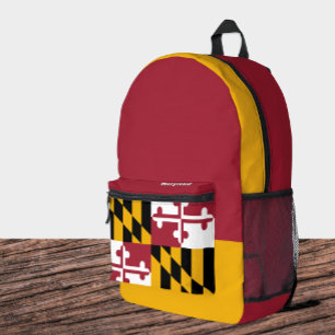 Maryland Flag Backpack, Verenigde Staten, Maryland Bedrukte Rugzak