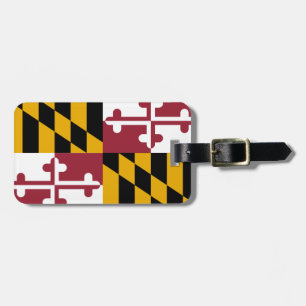 Maryland Flag Bagagelabel