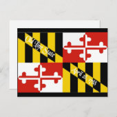 Maryland Flag Briefkaart (Voorkant / Achterkant)