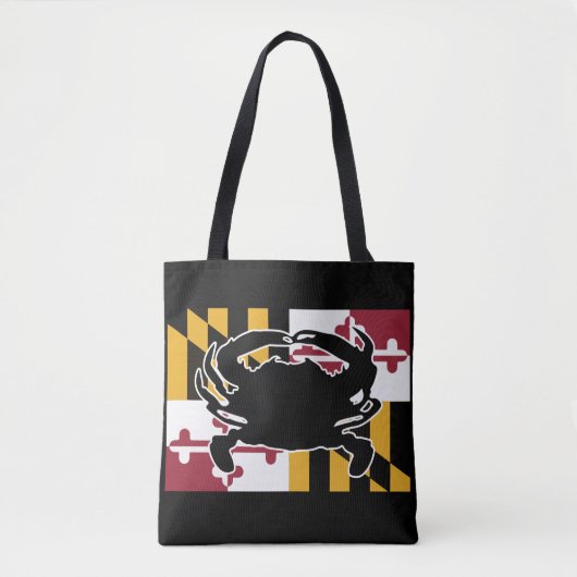 Maryland Flag/Crab bag Tote Bag (Voorkant)