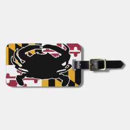 Maryland Flag/Crab bagagelabel