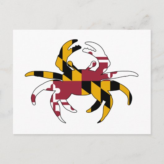 Maryland Flag Crab Briefkaart (Voorkant)