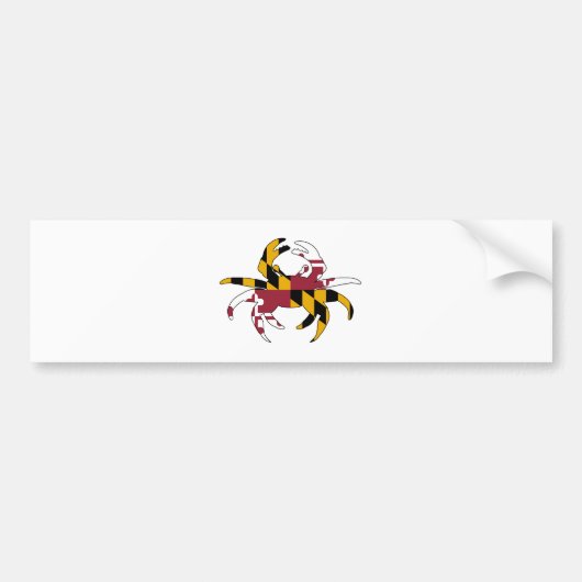 Maryland Flag Crab Bumpersticker (Voorkant)