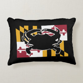 Maryland Flag/Crab pillow Accent Kussen