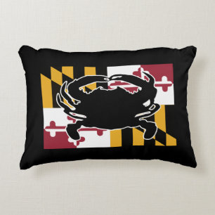 Maryland Flag/Crab pillow Accent Kussen