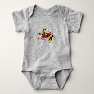Maryland Flag Crab Romper