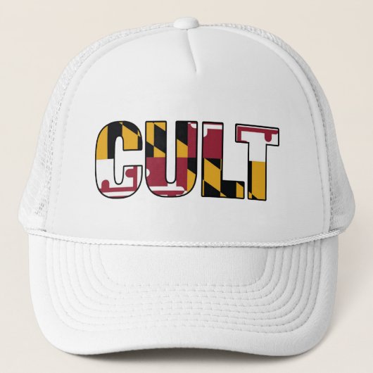 Maryland Flag Cult Trucker Hat Trucker Pet (Voorkant)