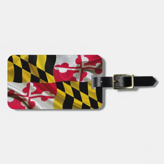 Maryland Flag Fabric Bagagelabel (Voorkant horizontaal)