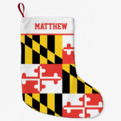 Maryland Flag gepersonaliseerd Kleine Kerstsok (Voorkant)