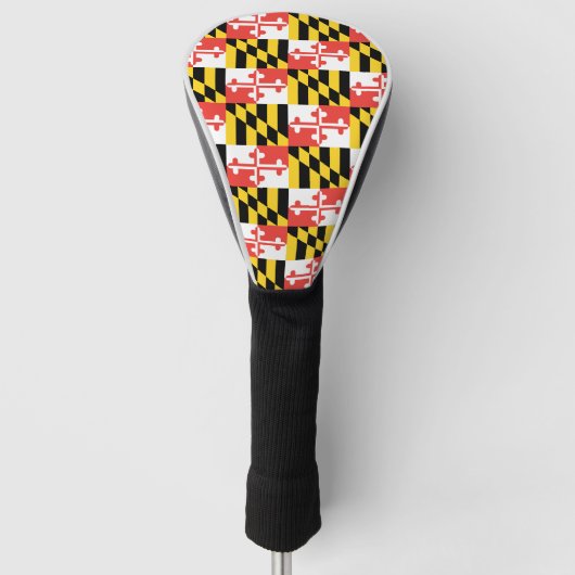 Maryland Flag Golf Club Head Hoesje Golfheadcover (Voorkant)