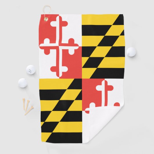 Maryland Flag Golf Handdoek (Insitu)