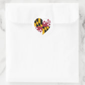 Maryland Flag Heart Ronde Sticker (Tas)