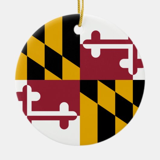 Maryland Flag Keramisch Ornament (Voorkant)