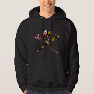 Maryland Flag Lacrosse Boys Mannen Vrouwencollege Hoodie