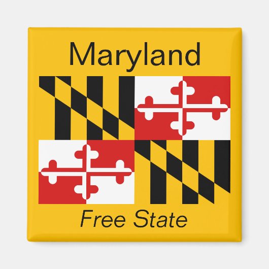 Maryland Flag Magnet Magneet (Voorkant)