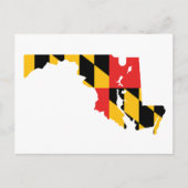 Maryland Flag Map Briefkaart (Voorkant)