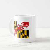 Maryland Flag + Map Mok (Voorkant links)