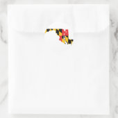 Maryland Flag Map Ronde Sticker (Tas)
