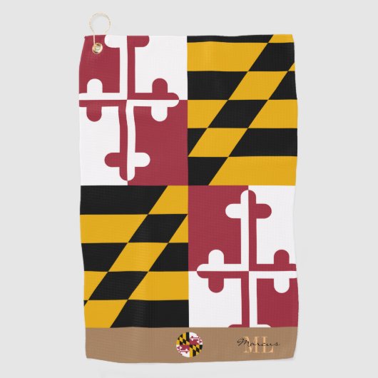 Maryland flag & Maryland monogrammed / serviette d (Devant)