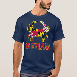 Maryland Flag Maryland State Crab Flag T-shirt
