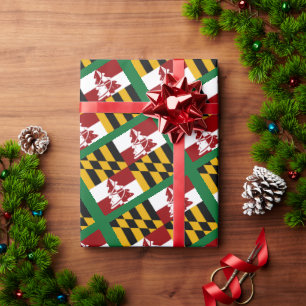 Maryland Flag Merryland Kerstmis Cadeaupapier