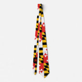 Maryland Flag Monogram Gepersonaliseerde Stropdas (Achterkant)