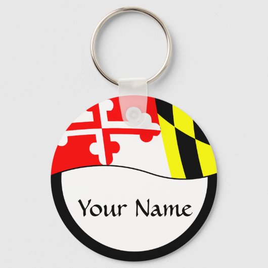 Maryland - FLAG - Naam Sleutelhanger (Voorkant)