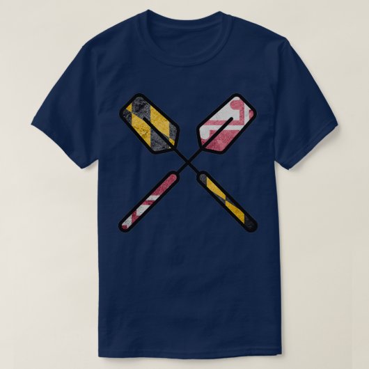 Maryland Flag Oars T-shirt (Design voorkant)