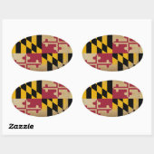 Maryland Flag .png Ovale Sticker (Vel)