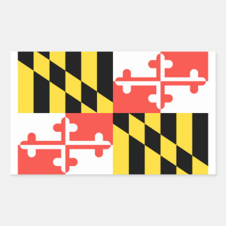 Maryland Flag Rechthoekige Sticker