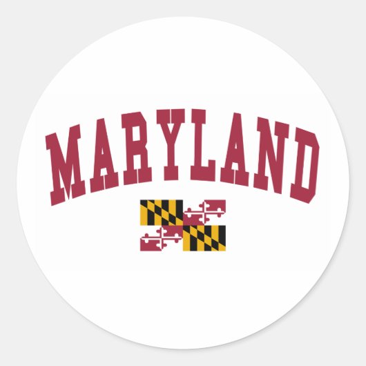 Maryland Flag Ronde Sticker (Voorkant)