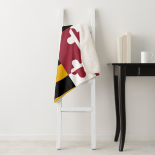 Maryland Flag Sherpa Deken