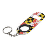 Maryland Flag Sleutelhanger Bottle Opener Mini Flessenopener (Voorkant Gekanteld)