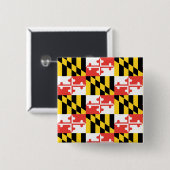Maryland Flag Square Button (Voorkant /achterkant)