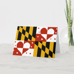 Maryland Flag Valentijn Card Feestdagen Kaart