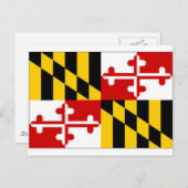 Maryland Flag Verenigde Staten Briefkaart (Voorkant / Achterkant)