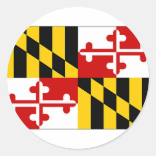 Maryland Flag Verenigde Staten Ronde Sticker