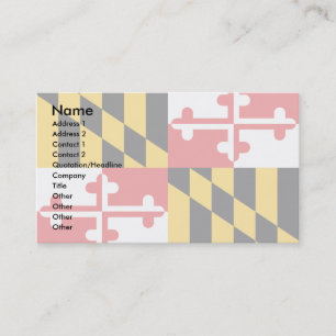 Maryland Flag Visitekaartje