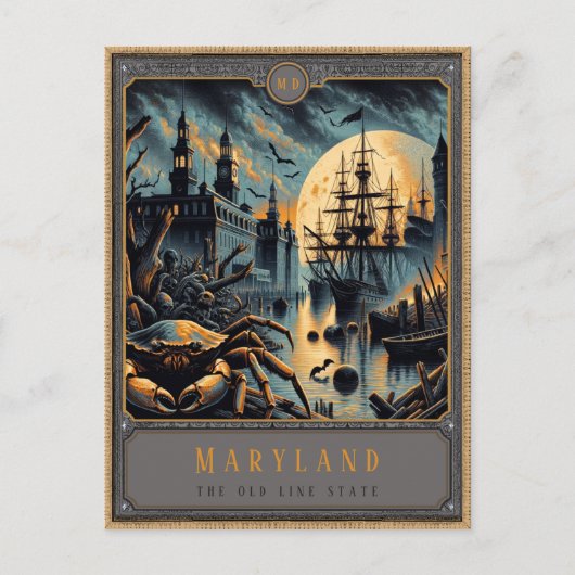 Maryland | Gotische kunst Briefkaart (Voorkant)