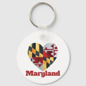 Maryland Heart Flag Sleutelhanger (Voorkant)