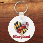 Maryland Heart Flag Sleutelhanger (Voorkant)